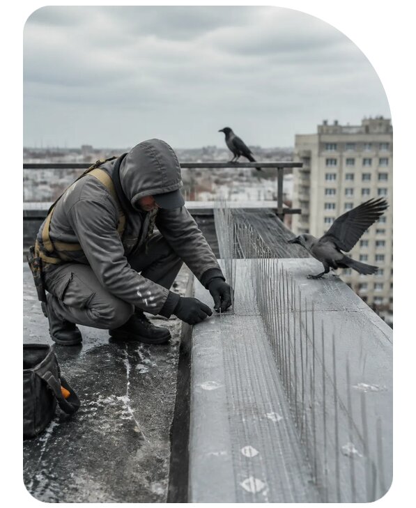 Защита от ворон под ключ в Новодвинске по цене от 5114 р. | Сенат-Нвд